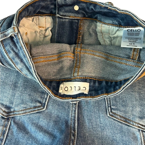Cello Straight Ankle Back Seam Classic Blue Denim Jeans Size 5 - Picture 3 of 3